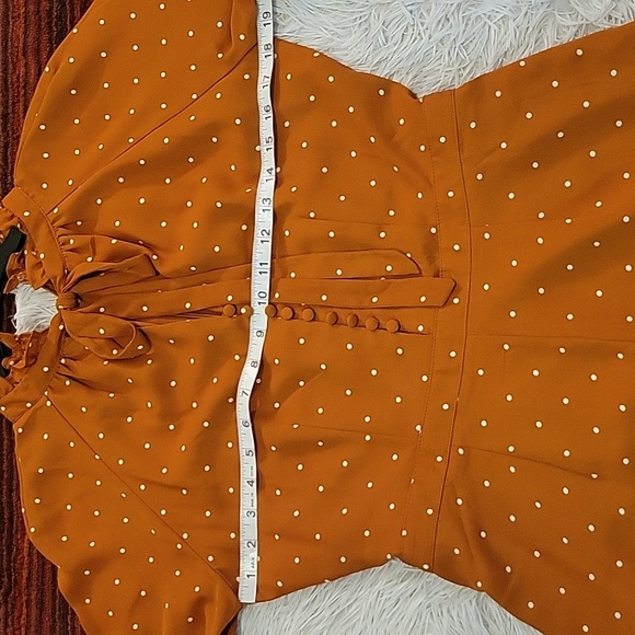 🧡 NWT Express × Ladygang Orange and Polka Dot Romper 🧡 - Picture 4 of 14